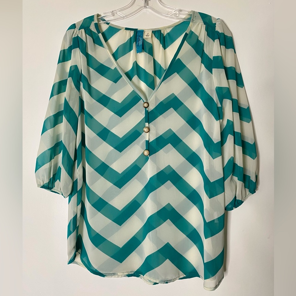 Chevron print blouse